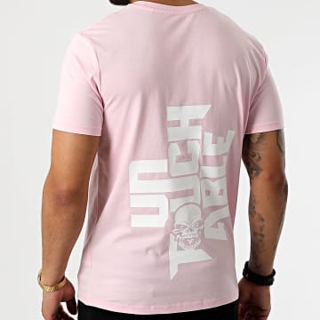  Untouchable - Tee Shirt Logo Rose Blanc