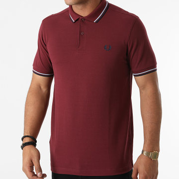  Fred Perry - Polo Manches Courtes Twin Tipped M3600 Bordeaux