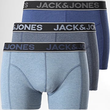  Jack And Jones - Lot De 3 Boxers Franeker 12195412 Bleu Chiné