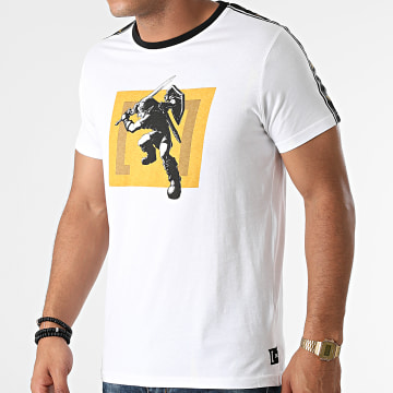  Capslab - Tee Shirt A Bandes Link Blanc
