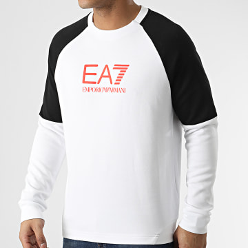 EA7 Emporio Armani - Sudadera de cuello redondo 6KPM41-PJANZ Blanco