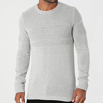  Only And Sons - Pull Bace Gris Chiné