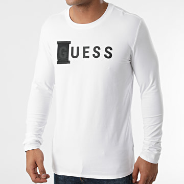  Guess - Tee Shirt Manches Longues M1YI66-J1311 Blanc