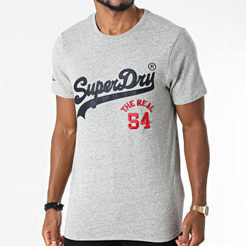 Superdry - Vintage Logo Source Camiseta M1011158A Gris jaspeado