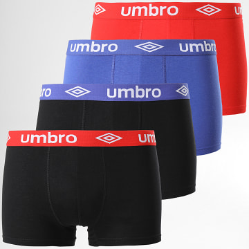  Umbro - Lot De 4 Boxers BCVCX4 Noir Rouge Bleu