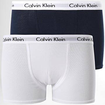  Calvin Klein - Lot De 2 Boxers Enfant 0346 Blanc Bleu Marine