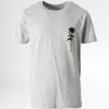  Luxury Lovers - Tee Shirt Enfant Roses Gris Chiné