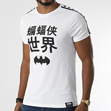  DC Comics - Tee Shirt A Bandes Kanjis Blanc