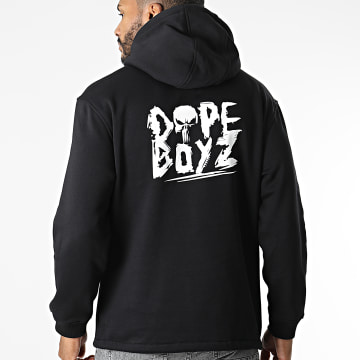 Diddi Trix - Sweat Outdoor Col Zippé Dope Boyz Noir Blanc