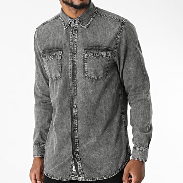  Only And Sons - Chemise Jean Manches Longues Matter Life Gris Chiné