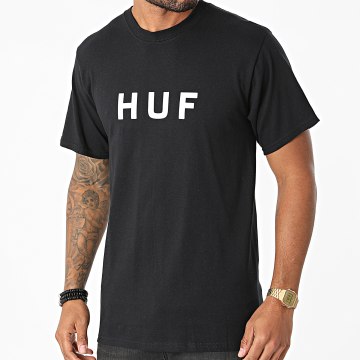  HUF - Tee Shirt Essentials Logo Noir