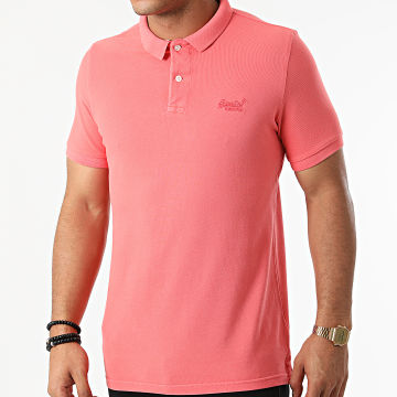  Superdry - Polo Manches Courtes Vintage Destroyed M1110252A Rose