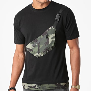  Classic Series - Tee Shirt Poche XP090 Noir Vert Kaki Camouflage