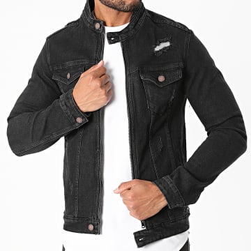  Zayne Paris  - Veste Jean ZVS-013 Noir