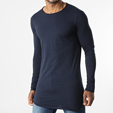  Uniplay - Tee Shirt Oversize Manches Longues KXT-3410 Bleu Marine