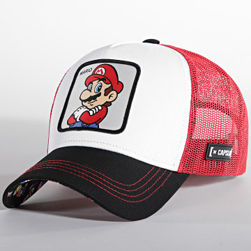 Capslab - Gorra Trucker Mario rojo blanco