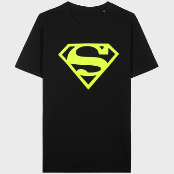  DC Comics - Tee Shirt Enfant Logo Noir Jaune Fluo
