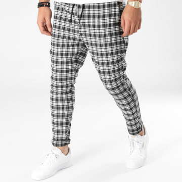  Uniplay - Pantalon A Carreaux 3670 Noir Blanc