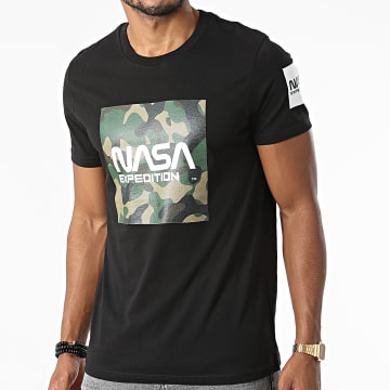  NASA - Tee Shirt Worm Expedition Camouflage Noir
