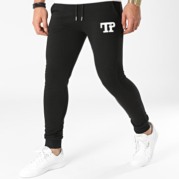 Temps Plein - Pantaloni da jogging con logo, bianco e nero