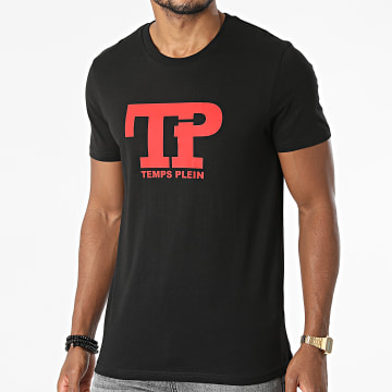 Temps Plein - Tee Shirt Logo Noir Rouge