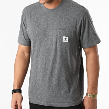 Element - Camiseta Basic Pocket Label Pocket Gris Jaspeado