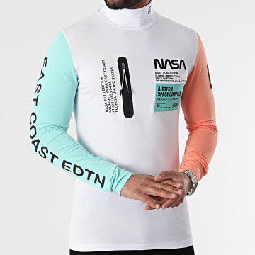  Final Club - Tee Shirt Col Roulé Manches Longues Nasa Space Limited Edition Pastel 825 Blanc