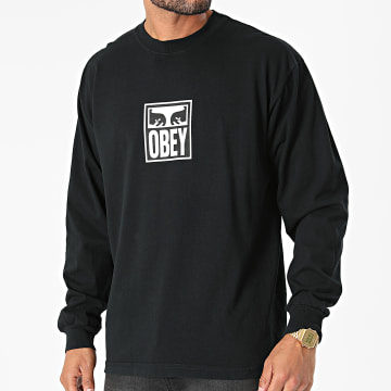  Obey - Tee Shirt Manches Longues Eyes Icon 3 Noir