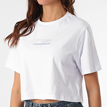 Ellesse - Tee Shirt Femme Crop Hildan Blanc
