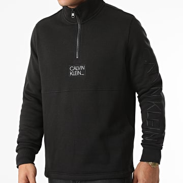  Calvin Klein - Sweat Col Zippé Small Box Logo 7694 Noir