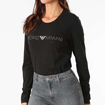  Emporio Armani - Tee Shirt Manches Longues Femme 146273 Noir Doré