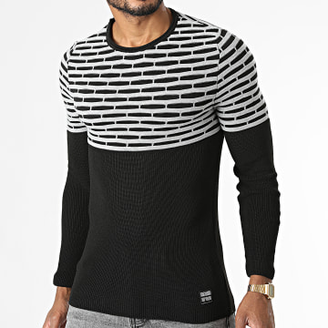  Paname Brothers - Pull PNM-229 Noir Gris
