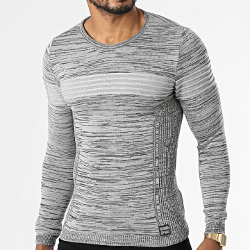 Paname Brothers - Pull PNM-206 Gris Chiné