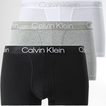  Calvin Klein - Lot De 3 Boxers Modern Structure 2970 Noir Blanc Gris Chiné