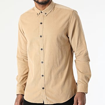  Indicode Jeans - Chemise Manches Longues Ryan Camel