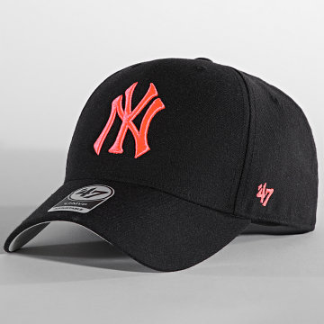  '47 Brand - Casquette MVP Adjustable New York Yankees Noir Rose Fluo