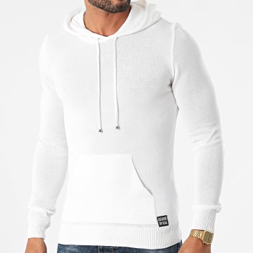  Paname Brothers - Pull Capuche PNM-228 Blanc