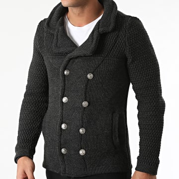  Paname Brothers - Gilet 1006 Gris Anthracite