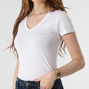 Emporio Armani - Maglietta donna con scollo a V 164407-CC318 Bianco