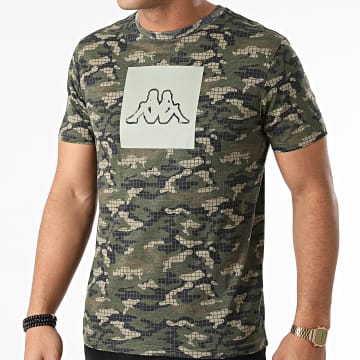  Kappa - Tee Shirt Logo Ivala 38138RW Vert Kaki Camouflage
