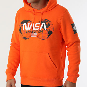 NASA - Sweat Capuche Expedition Orange Blanc