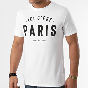  PSG - Tee Shirt Ici C'est Paris P14423C Blanc