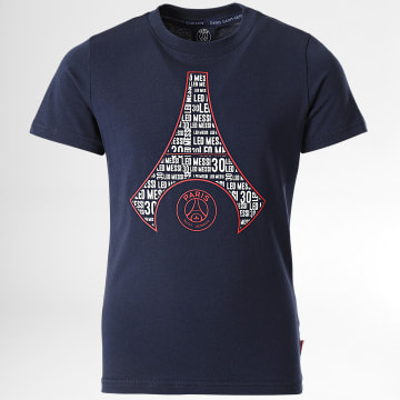  PSG - Tee Shirt Enfant Tour Eiffel Messi Bleu Marine