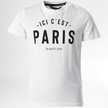  PSG - Tee Shirt Enfant Ici C'est Paris Blanc