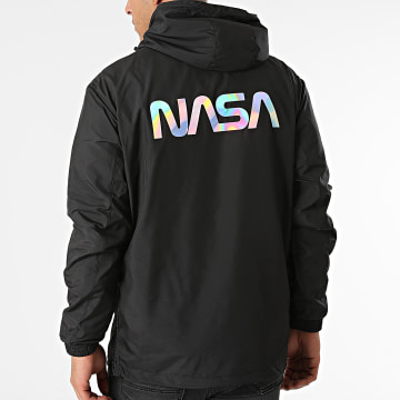  NASA - Coupe-Vent Worm Back Noir Iridescent