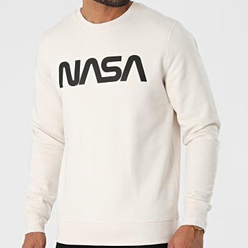  NASA - Sweat Crewneck Worm Beige Noir