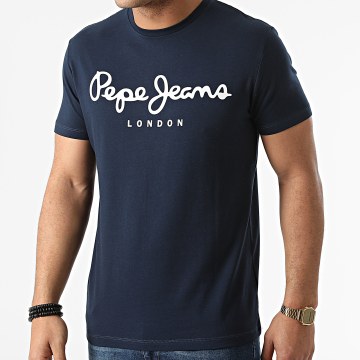  Pepe Jeans - Tee shirt Original Stretch Bleu Marine