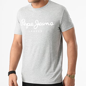 Pepe Jeans - Camiseta Elástica Original Gris Jaspeado