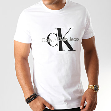  Calvin Klein - Tee Shirt Core Monogram 0935 Blanc