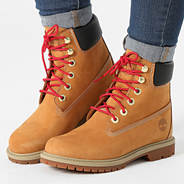  Timberland - Boots Femme Heritage 6 Inch Waterproof A2G4R Wheat Nubuck Red